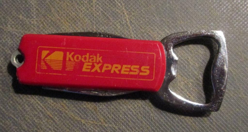 KODAK EXPRESS flesopener opener mesje goede staat, Ophalen of Verzenden, Overige typen