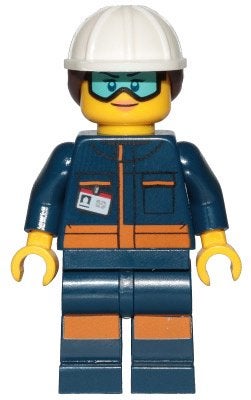 LEGO City cty1060 Ground Crew Technician - Female, Dark, Lego, Ophalen of Verzenden, Minifiguur, City