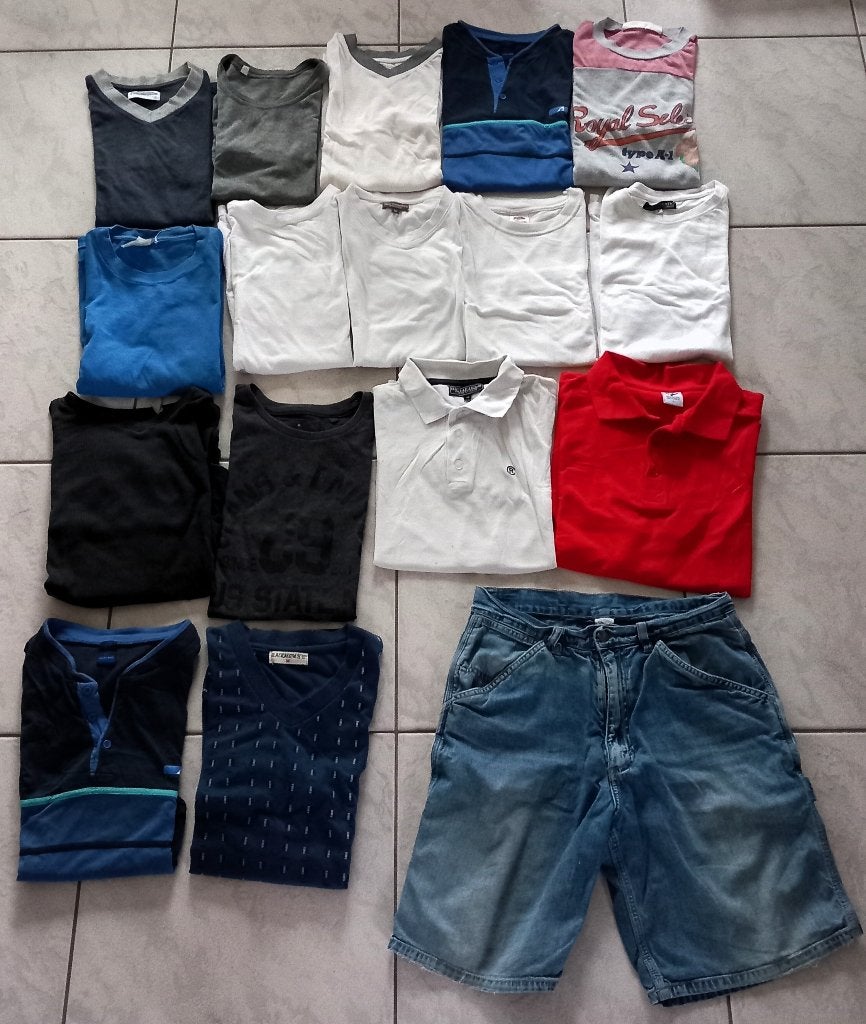 Pakket 5 – 17 Heren shirts (korte mouwen) - € 10, Ophalen, Gedragen, Overige maten