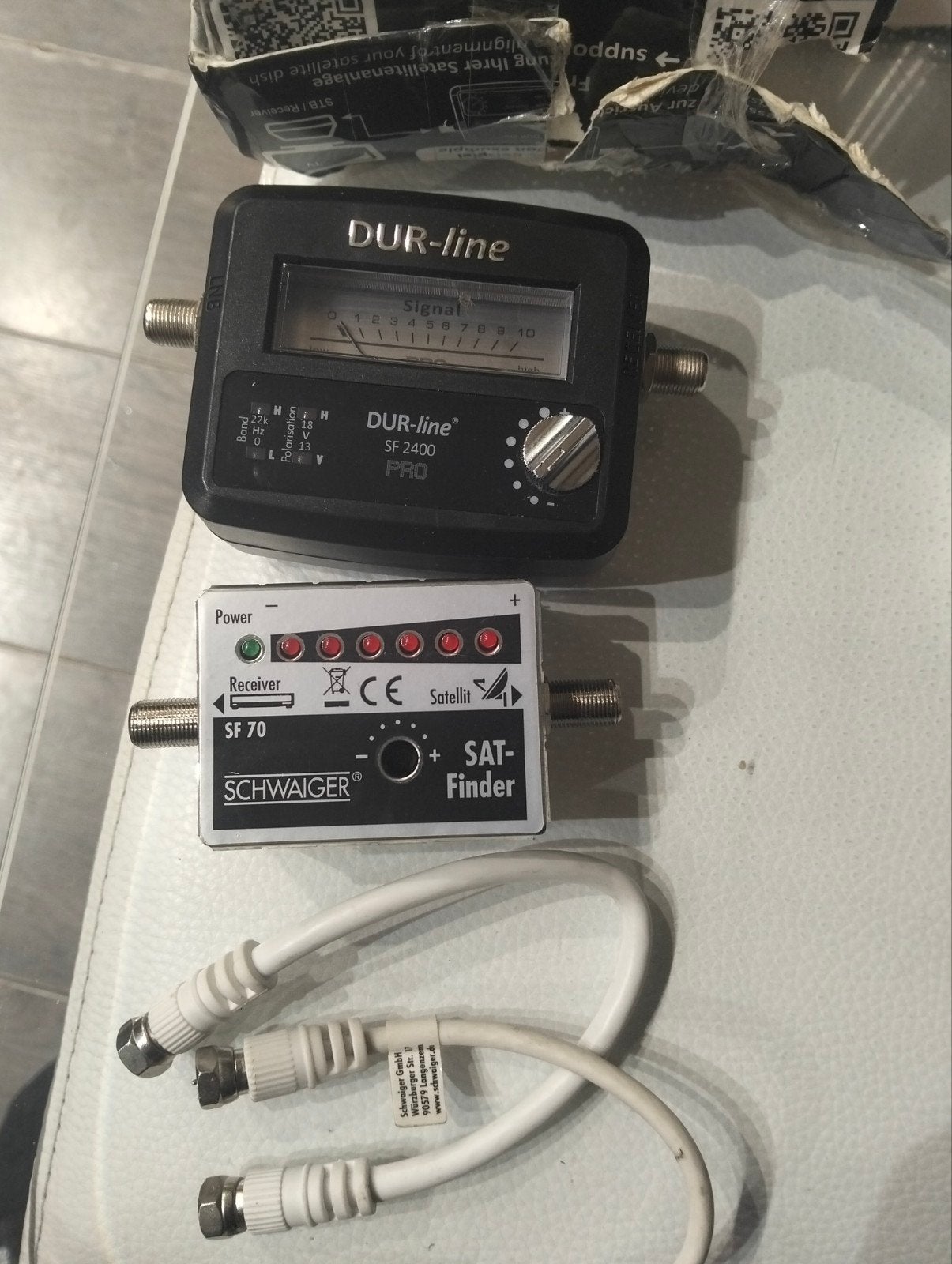 DUR-line SF 2400 Pro & Schwaiger SF 70 Satfinder Set, Ophalen of Verzenden, Nieuw, (Schotel)antenne-accessoires, Overige merken
