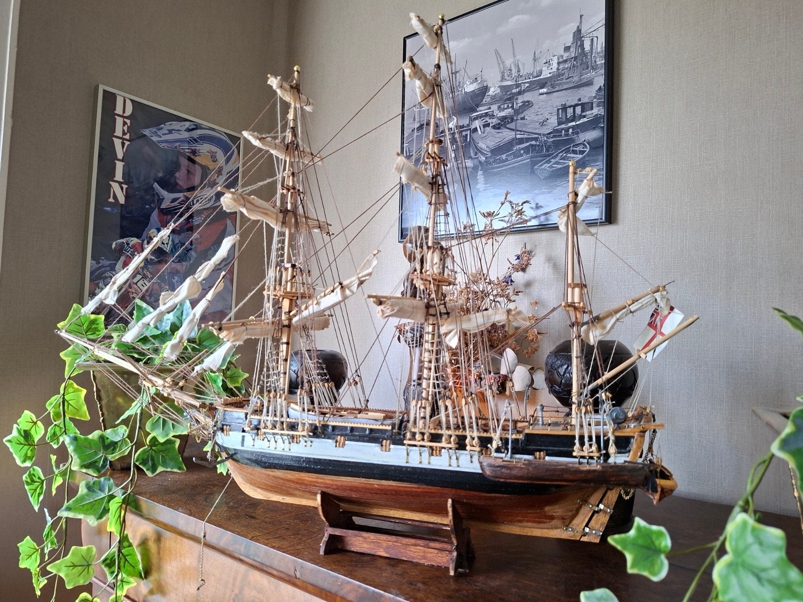 mooie oude zeilboot, Ophalen