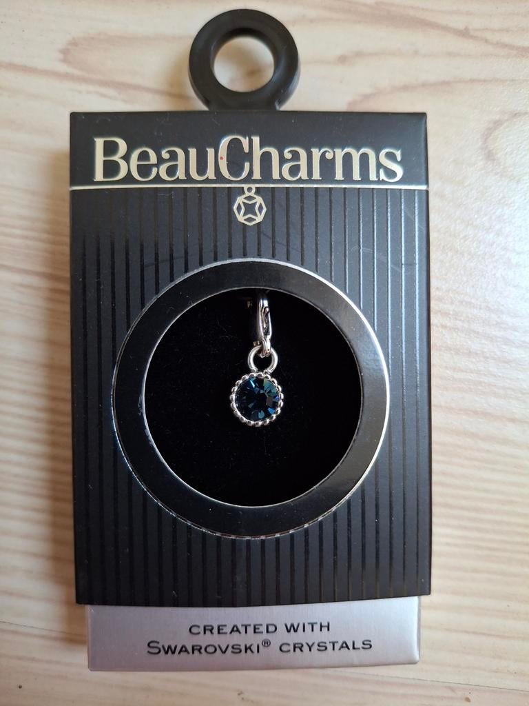 BeauCharms bedel met blauw Swarovski kristal, Ophalen of Verzenden