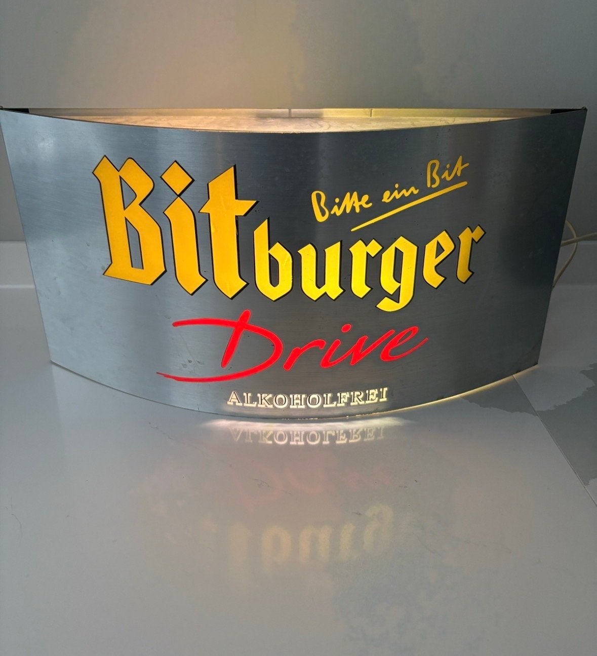 Bitburger Drive Lichtbak - Reclamelamp, Verzenden, Gebruikt, Lichtbak of (neon) lamp