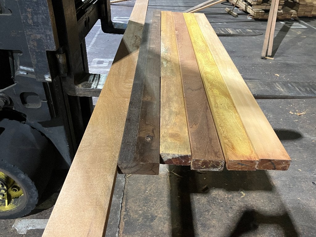Hardhout-regels-balken-planken-38x120-125 en 45x90 mm, Ophalen, Nieuw, Hardhout, 250 cm of meer