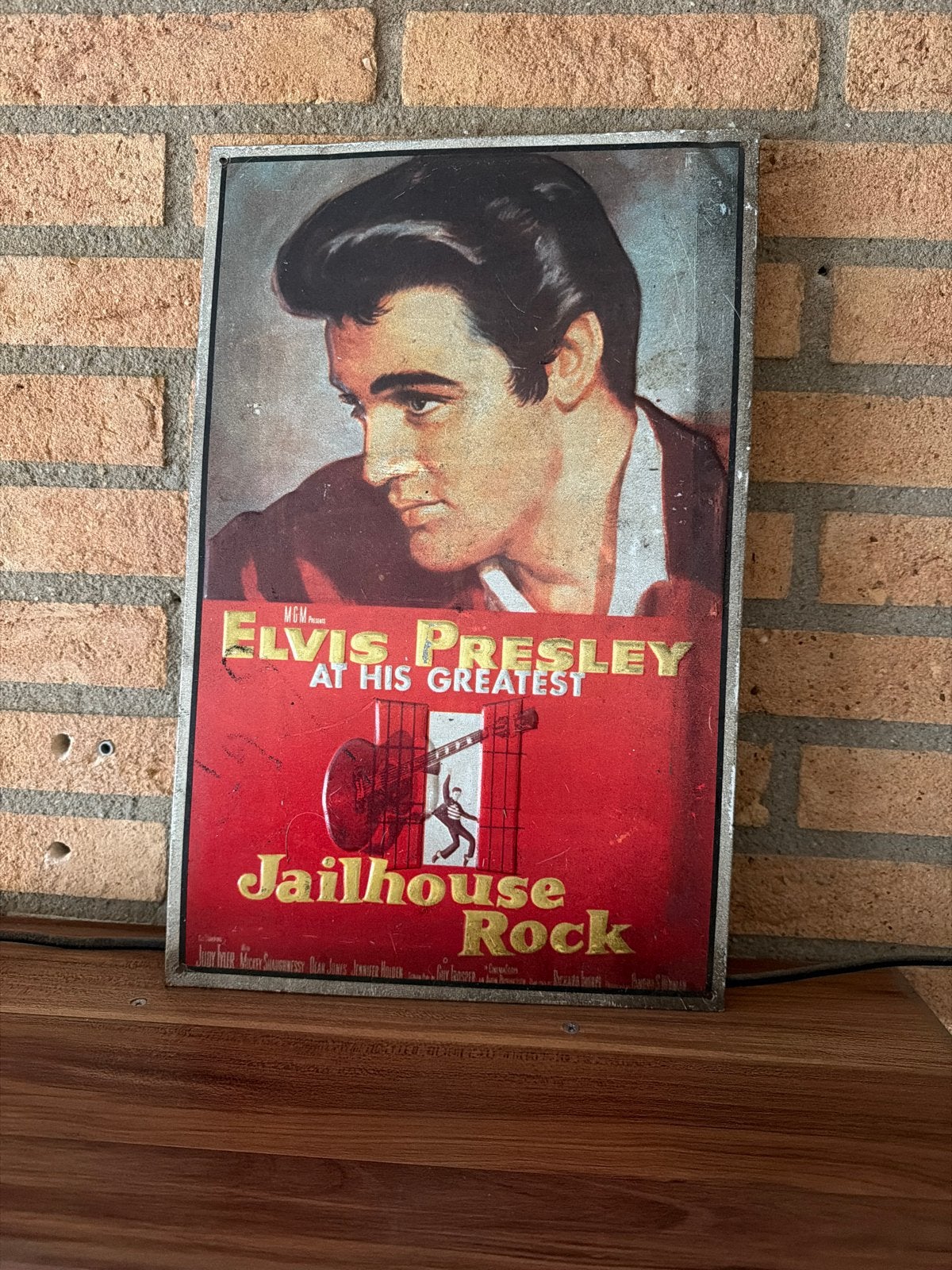 Elvis Presley Jailhouse Rock Metalen Plaat, Ophalen of Verzenden, Gebruikt, Poster, Artwork of Schilderij