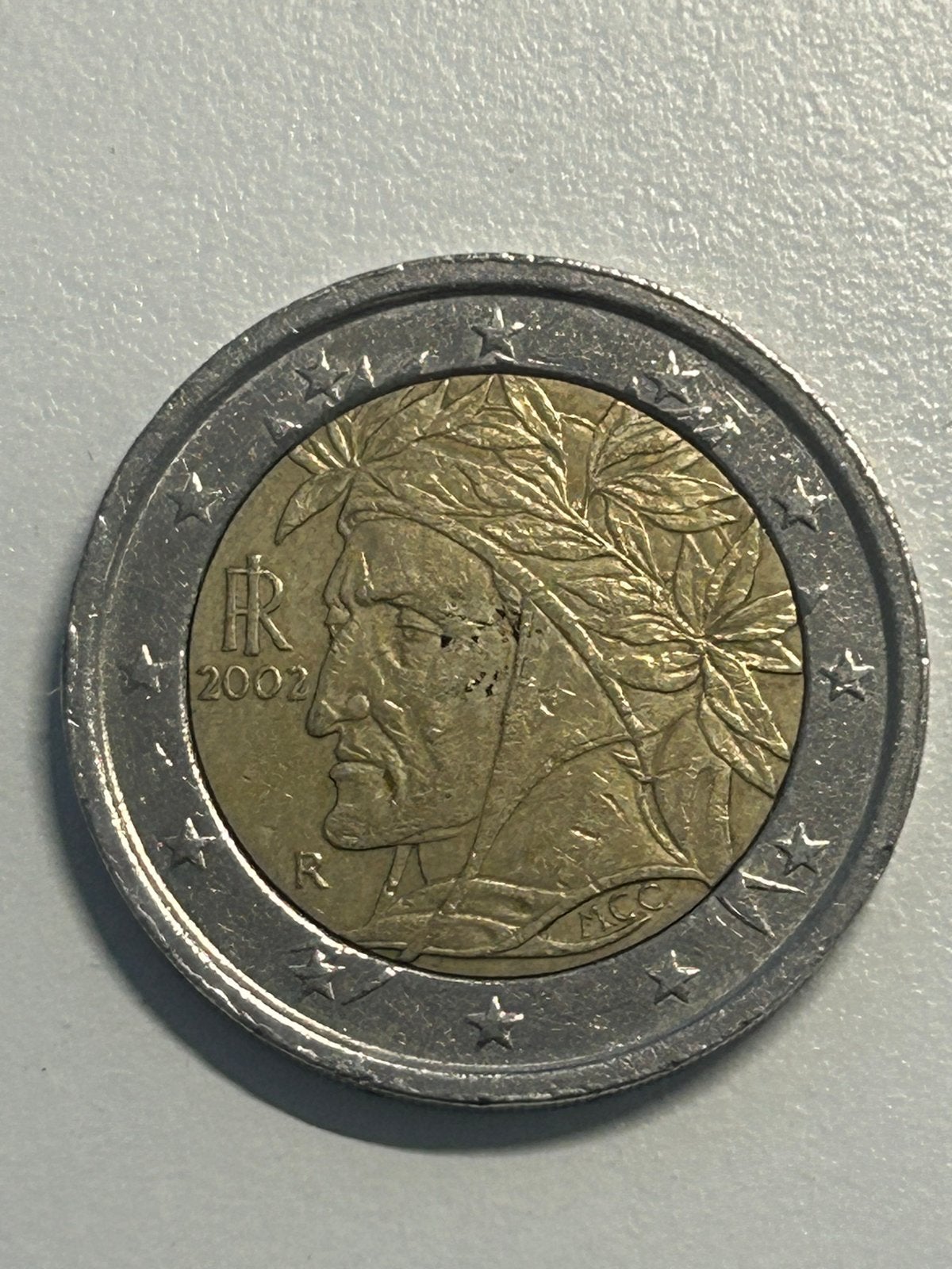 Zeldzame 2 Euro munt Italië 2002 Dante Alighieri, Ophalen of Verzenden, Italië, 2 euro, Losse munt