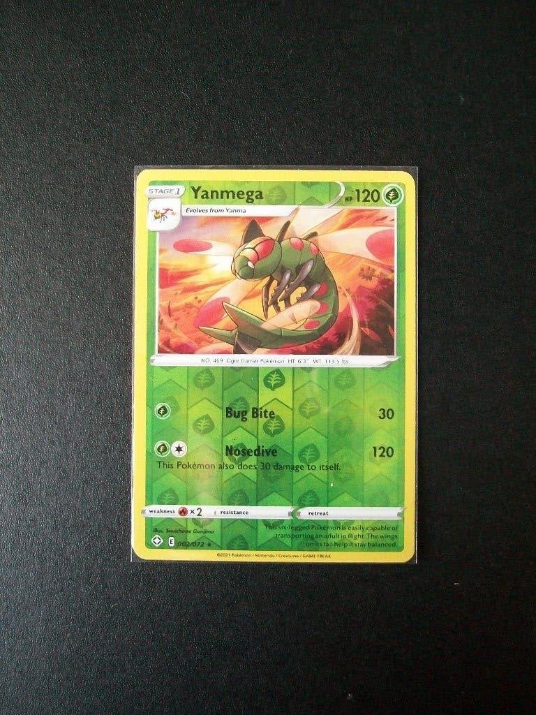 3088. Nieuwe Pokemon kaart holofoil YANMEGA HP 120 (002/072), Verzenden, Nieuw, Losse kaart, Foil