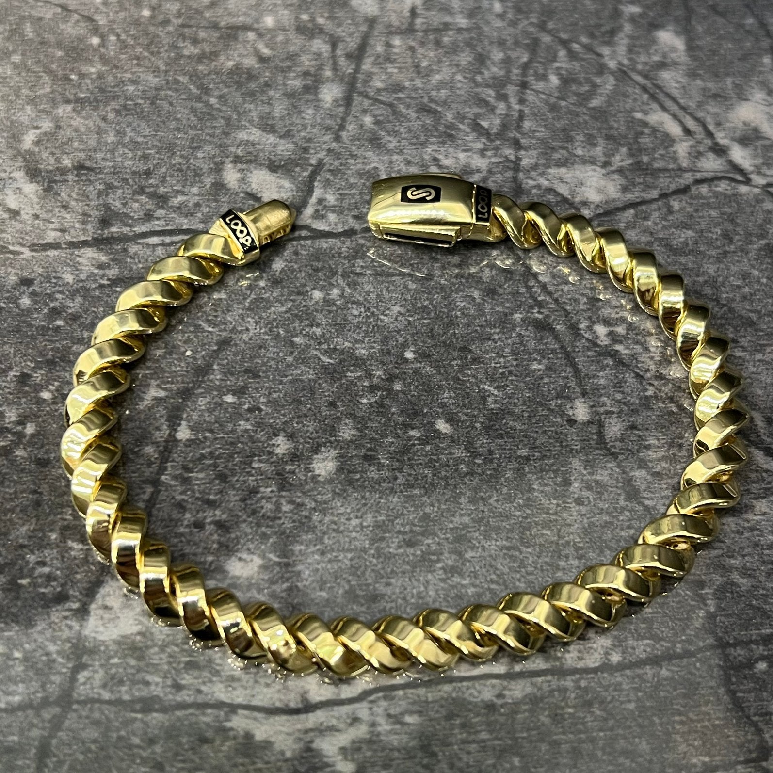 18k gouden armband nieuw monaco chain, Ophalen of Verzenden, Nieuw, Goud