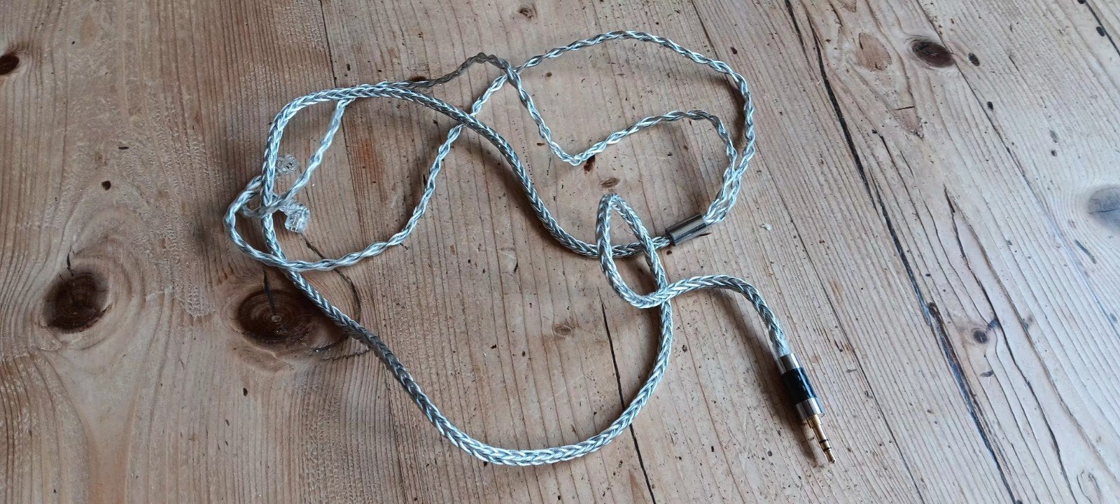 Verzilverde Audiophile KZ Kabel C-pin Vergulde Aansluitingen, Ophalen of Verzenden, Nieuw, Minder dan 2 meter