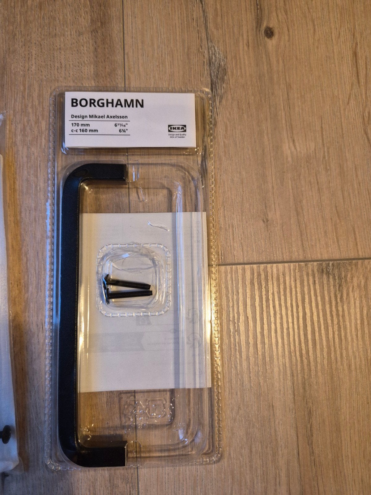 Handgreep zwart Ikea Borfhamn 170 mm nieuw, Ophalen of Verzenden, Nieuw, Overige typen