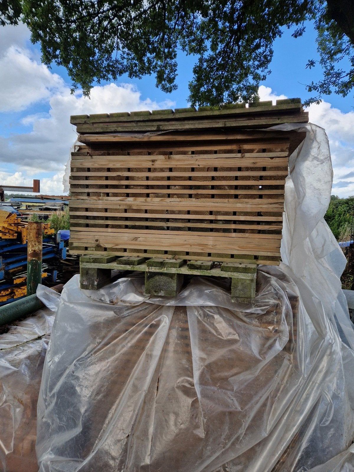 Houten tegels - Gebruikt, Ophalen, Gebruikt, Hout