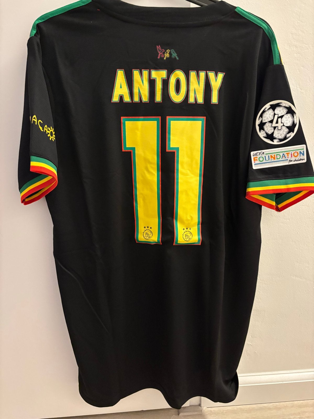 Retro Ajax 2021/2022 Antony large bob marley reggea vintage, Zwart, Ophalen of Verzenden, Zo goed als nieuw, Maat 42/44 (L)
