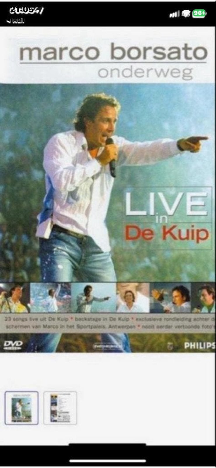 Marco Borsato - Onderweg: Live in De Kuip DVD, Alle leeftijden, Nederlands, Concert, Gebruikt
