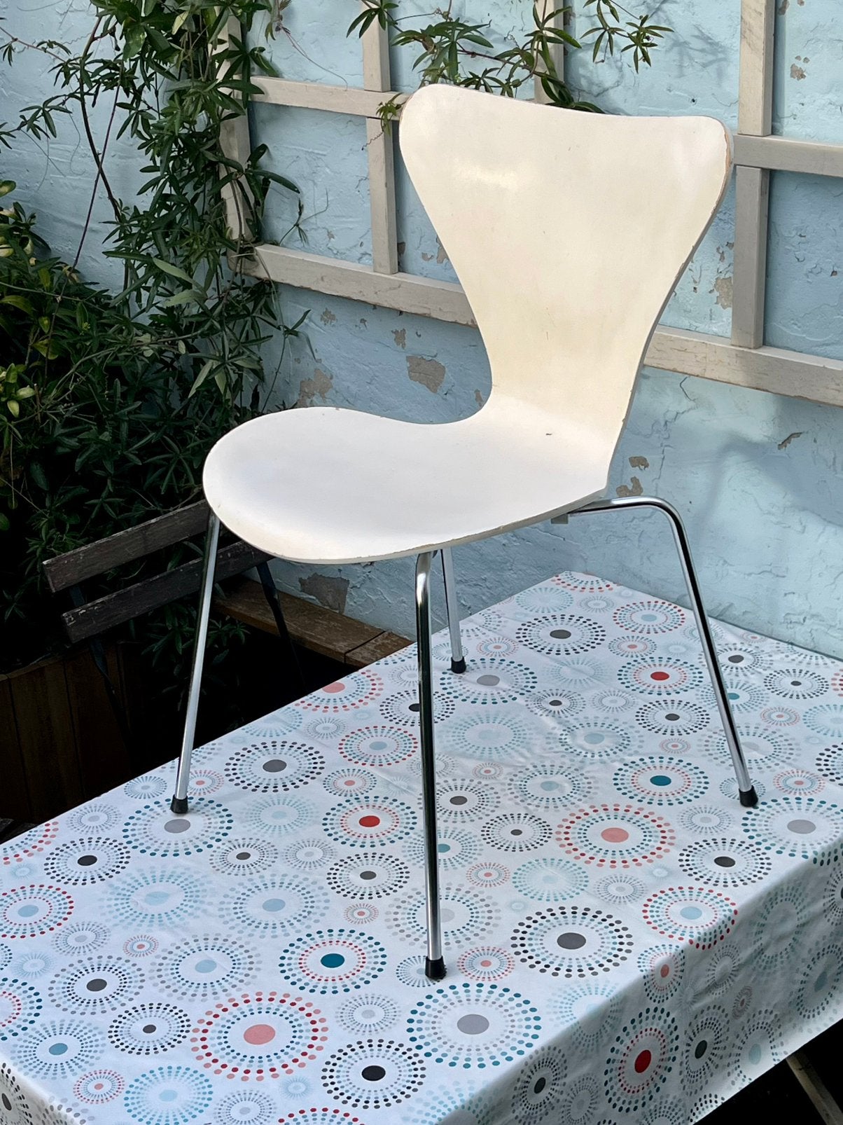 Originele vlinderstoel uit 1968! Arne Jacobsen/Fritz Hansen, Ophalen, Gebruikt, Wit, Hout
