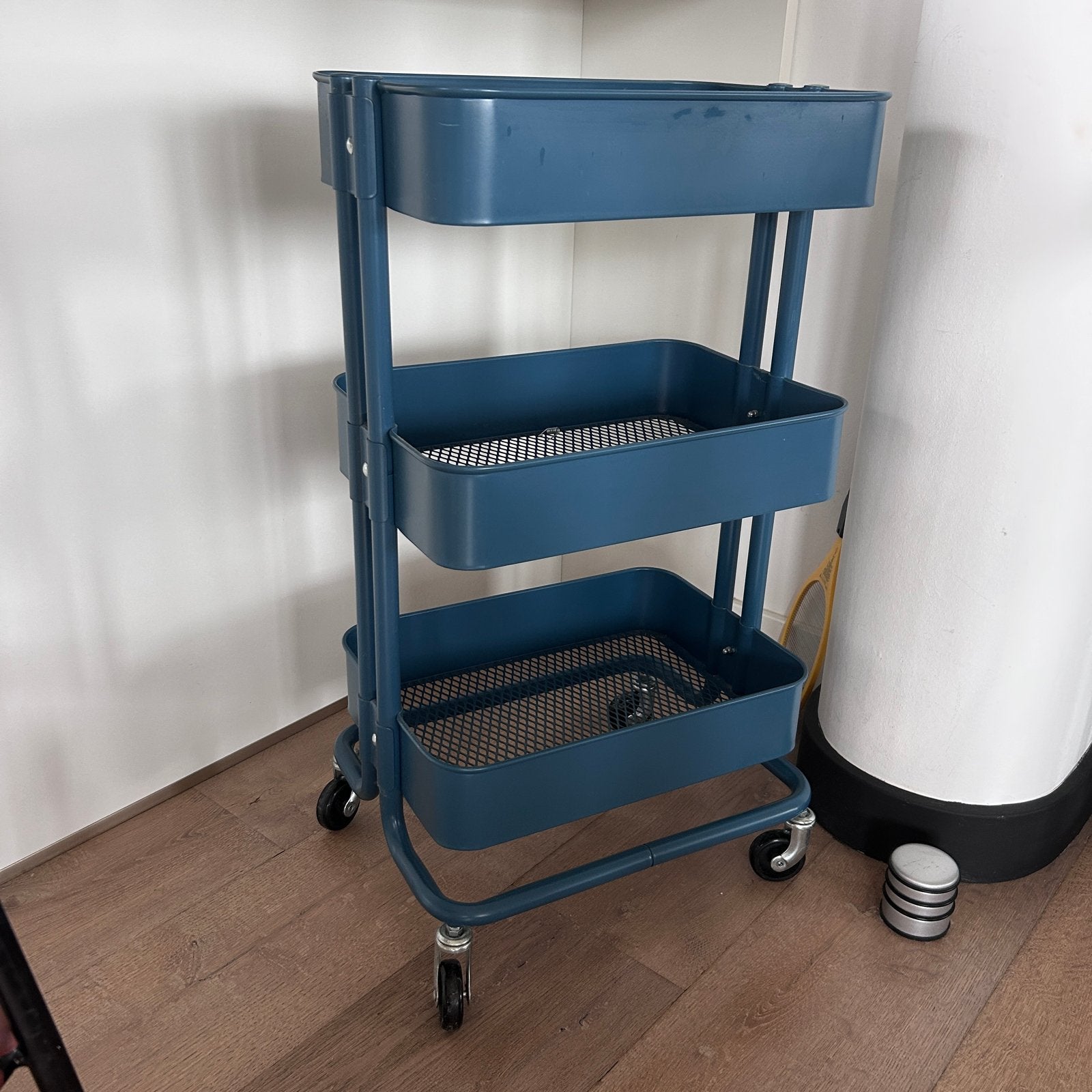 IKEA RÅSKOG Roltafel / Serveerwagen - Blauw, Ophalen, Gebruikt