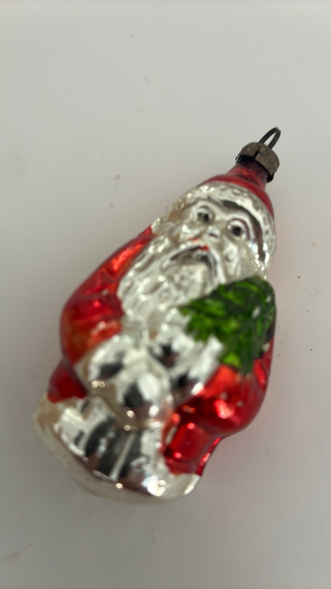 Vintage antieke kerstbal, kerstman, Ophalen of Verzenden, Zo goed als nieuw