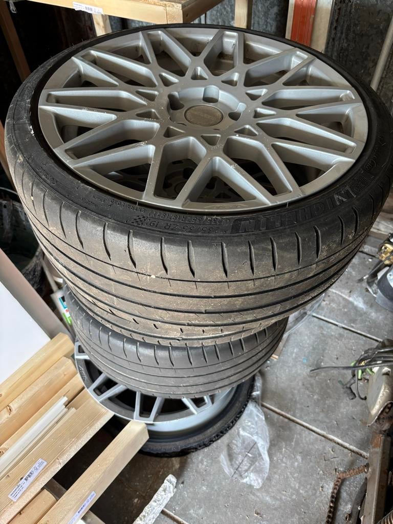ASA Velgen met Michelin Zomerbanden - 19 inch, Auto-onderdelen, Banden en Velgen, Gebruikt, Banden en Velgen, 235 mm, Personenwagen