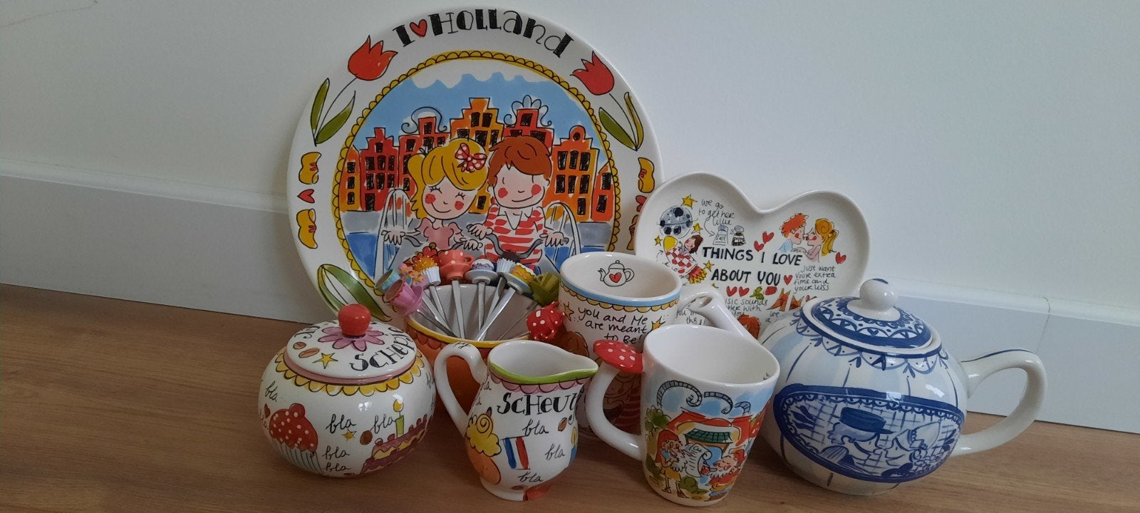 Grote set Blond Amsterdam (ophalen Tilburg), Ophalen, Zo goed als nieuw, Aardewerk