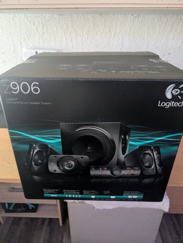 Logitech Z906 5.1 THX compleet – DEFECT – voor reparatie, Ophalen of Verzenden, Niet werkend