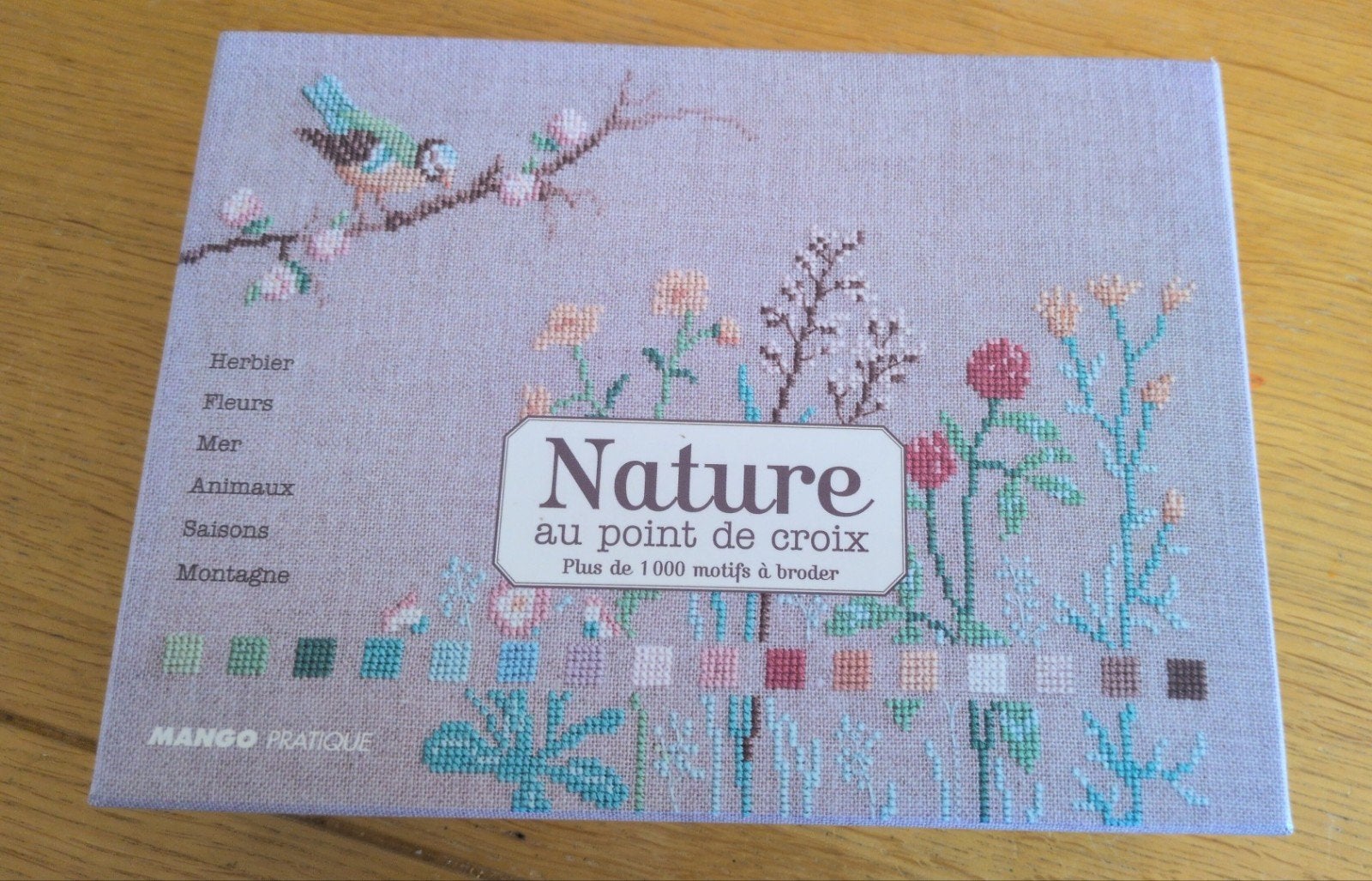 Borduurpakket Nature au point de croix met 6 patroonboekjes, Ophalen, Nieuw, Handborduren, Borduurpakket