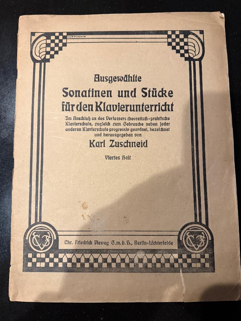 Piano Sonatinen und Stücke für den Klavierunterricht 1930, Muziek en Instrumenten, Gebruikt, Klassiek, Ophalen of Verzenden, Artiest of Componist