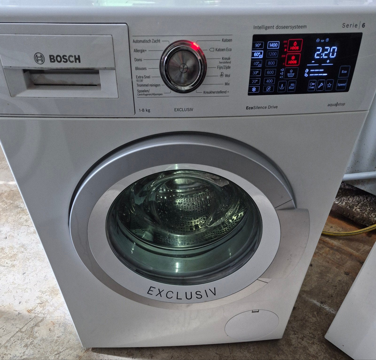 Bosch serie 6 idos systeem wasmachine, Ophalen, 1200 tot 1600 toeren, Minder dan 85 cm, 8 tot 10 kg