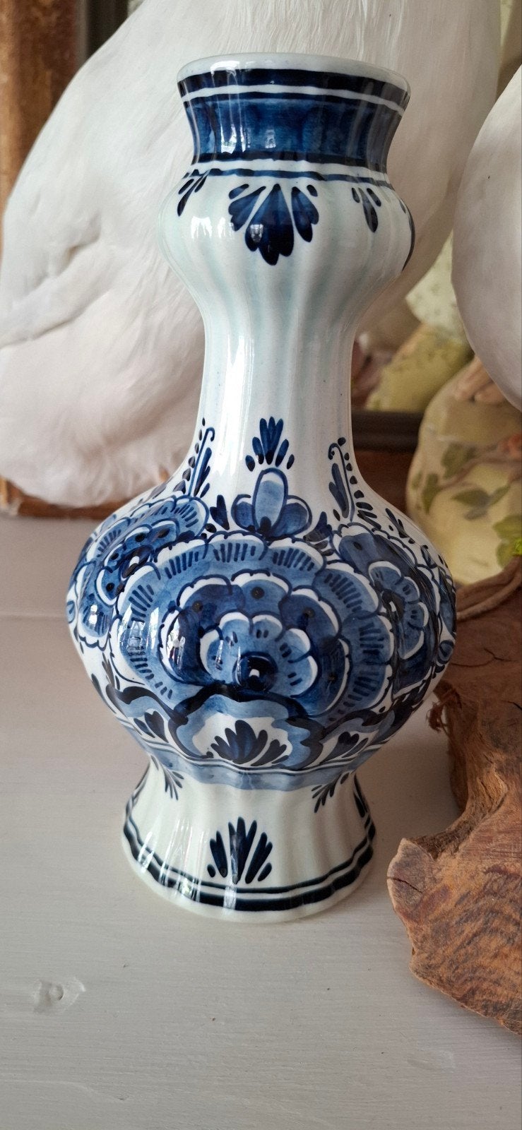 Prachtige handgeschilderde Delfts blauwe vaas, Ophalen of Verzenden