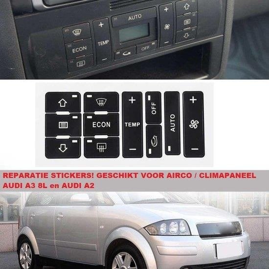 Airco Paneel Reparatie Sticker Geschikt voor Audi A3 8L A2, Verzenden, Automotive Parts, A.parts@hotmail.nl, Trasmolenlaan 12 3447 GZ Woerden