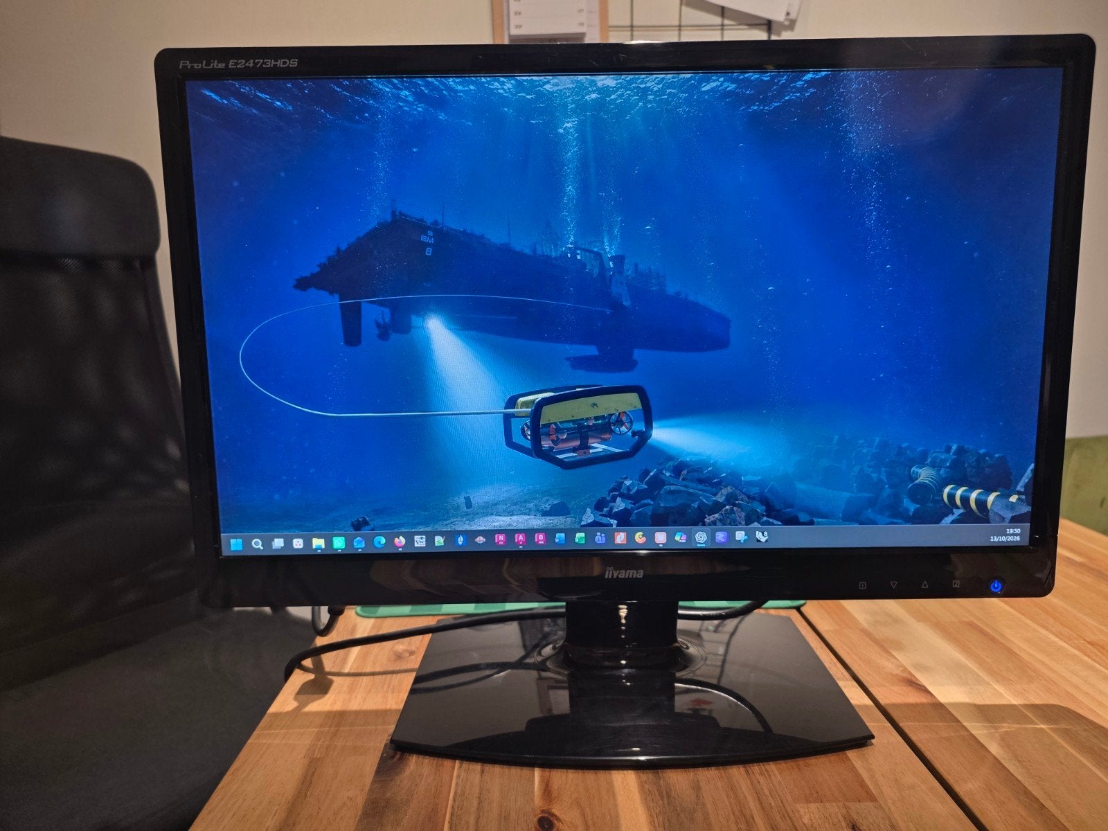 IIyama ProLite E2473HDS Monitor - Goede Staat, 2x HDMI, IIyama, Full HD, Ophalen of Verzenden, 60 Hz of minder