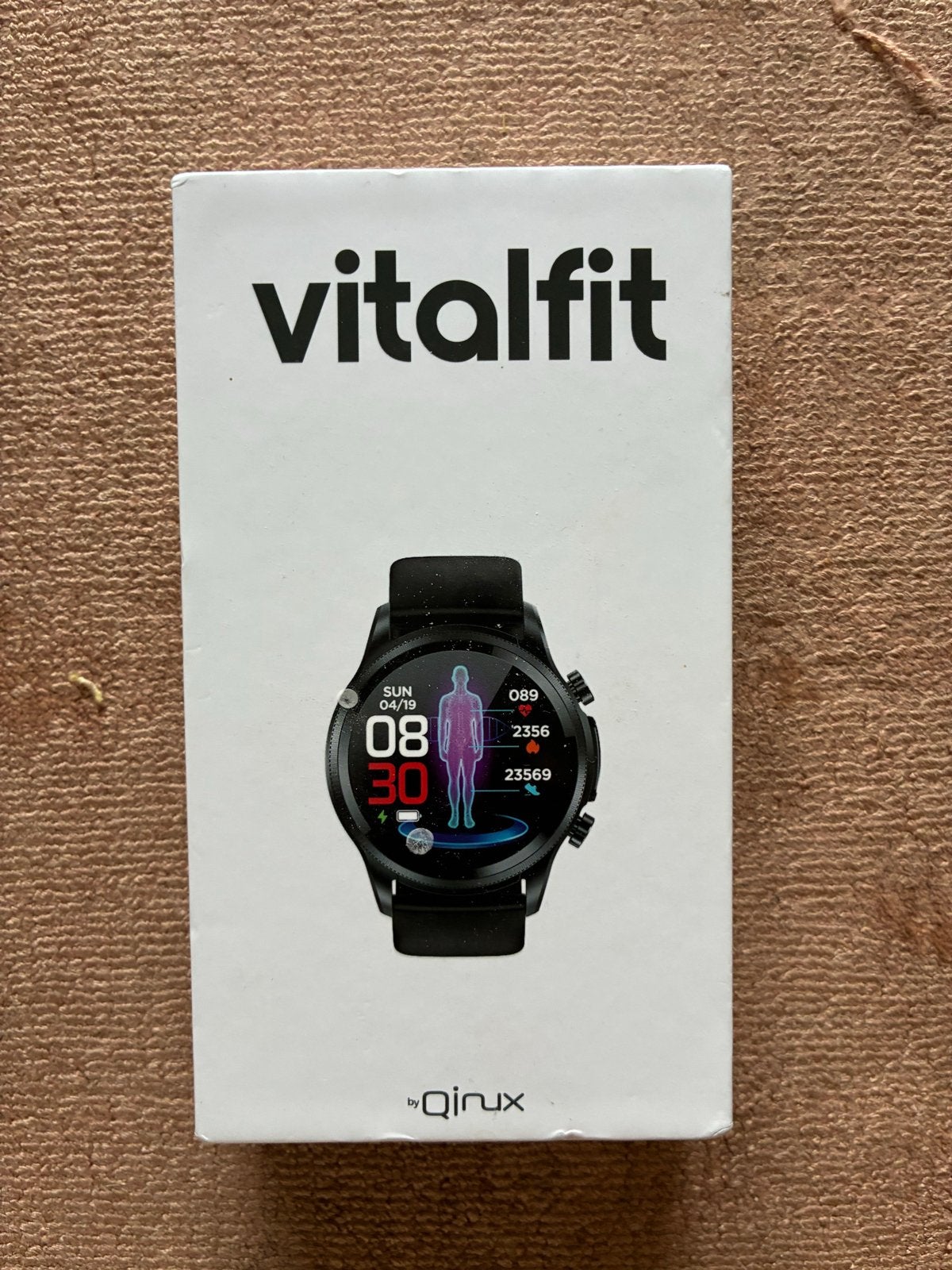 Vitalfit by Qirux Smartwatch - Zwart, Hartslag, Zwart, Ophalen of Verzenden, Zo goed als nieuw