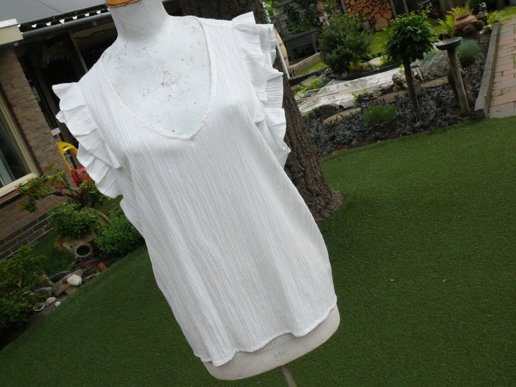 LIZZI LOU shirt blouse maat XXL stretch, Wit, Maat 46/48 (XL) of groter, Lizzi Lou, Ophalen of Verzenden