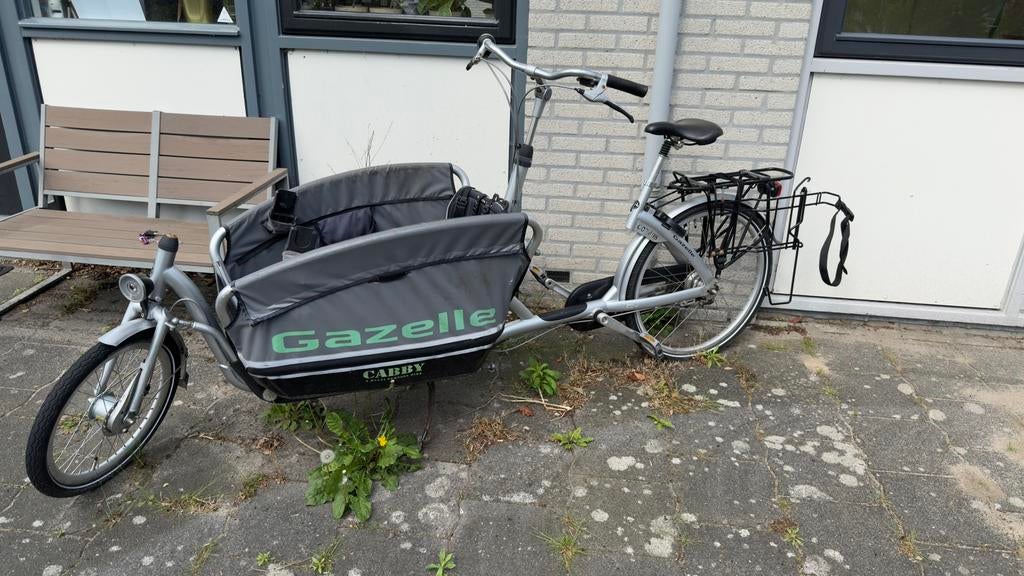 Gazelle Cabby bakfiets, Fietsen en Brommers, Fietsen | Bakfietsen, Ophalen, Gebruikt, 2 kinderen, Huif