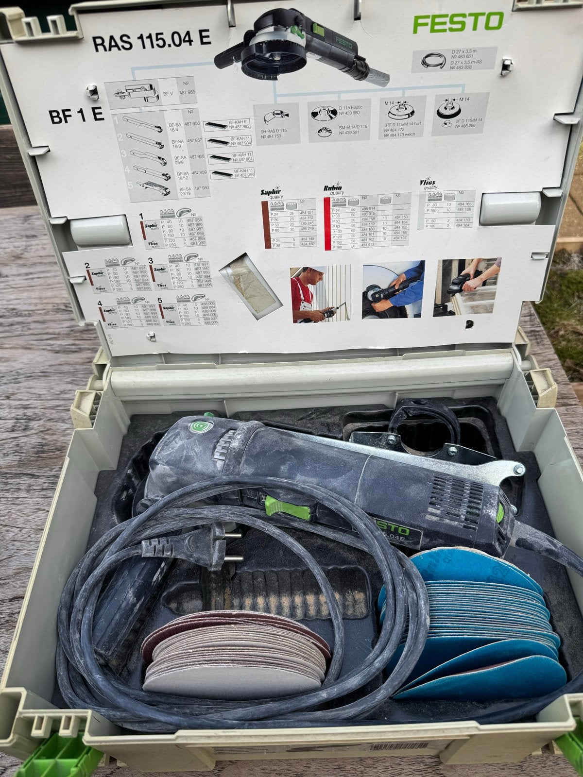 Festool RAS 115.04 E Rotex schuurmachine, Ophalen, Gebruikt, Minder dan 600 watt, Excentrische schuurmachine
