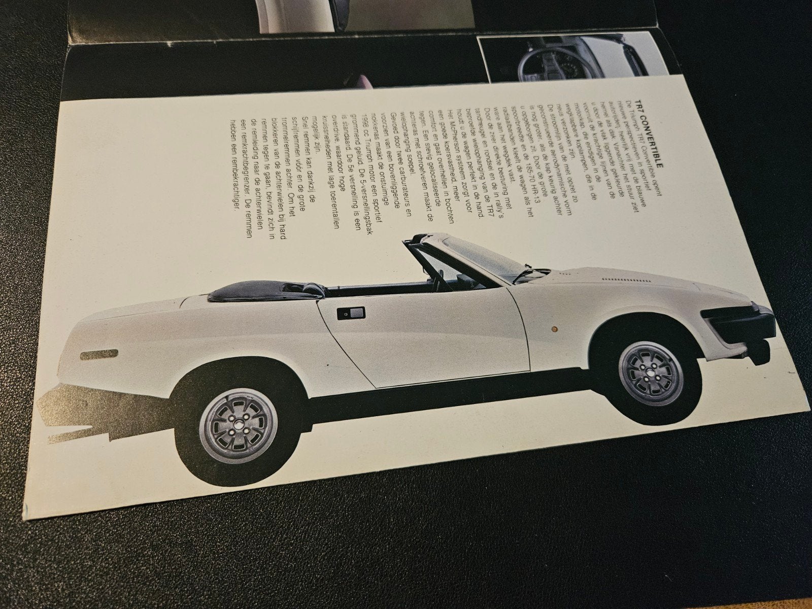 Brochure Triumph TR7 Convertible, Ophalen of Verzenden, Zo goed als nieuw, Overige merken