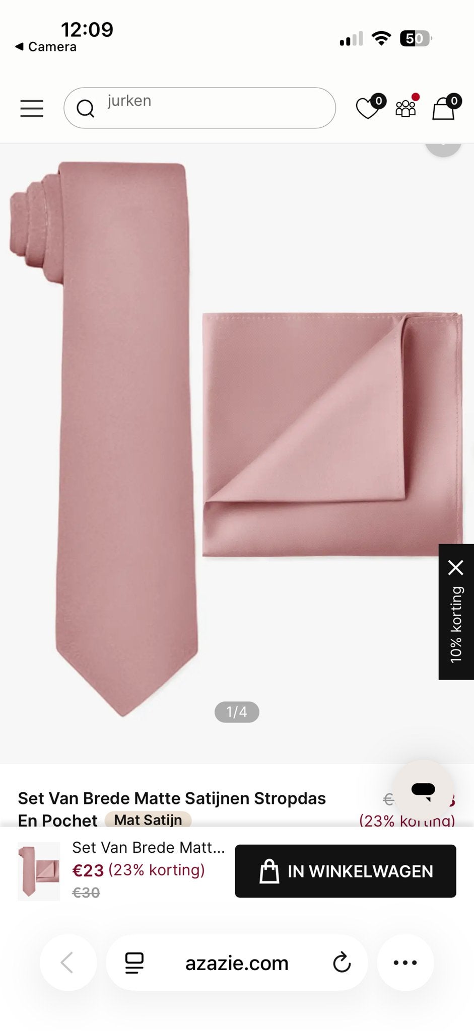Nieuwe Roze Stropdas & Pochet Set - Perfect voor Gala, Ophalen of Verzenden, Nieuw, Roze, Effen