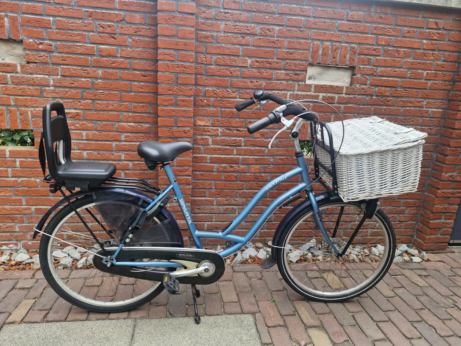 Sparta Moederfiets met Mand en Achterzitje, Fietsen en Brommers, Fietsen | Dames | Moederfietsen, Ophalen, Mandje, Sparta, Gebruikt