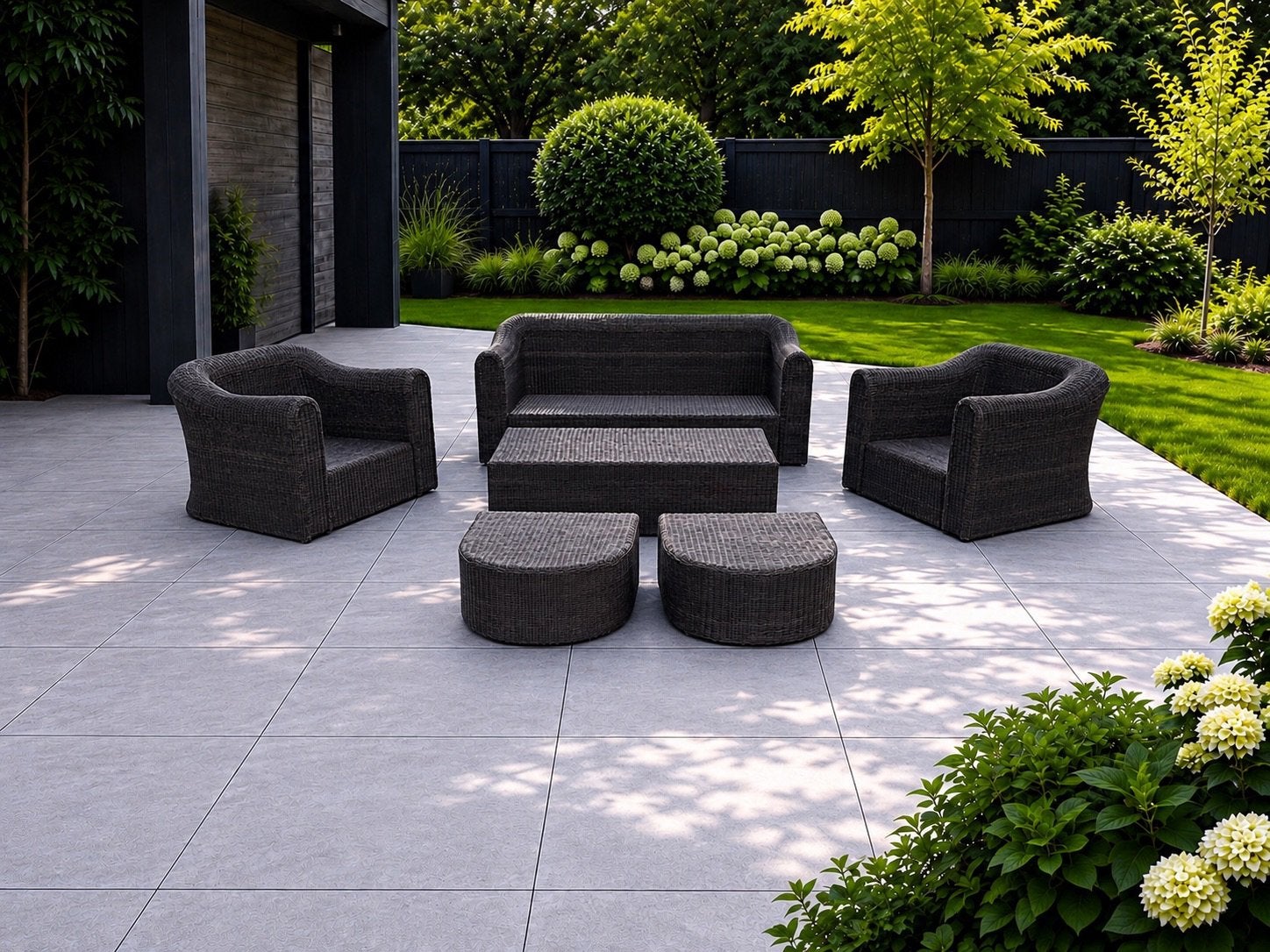 Borek Bali Loungeset Tuinset, Tuin en Terras, Ophalen, Zo goed als nieuw, Wicker, Bank