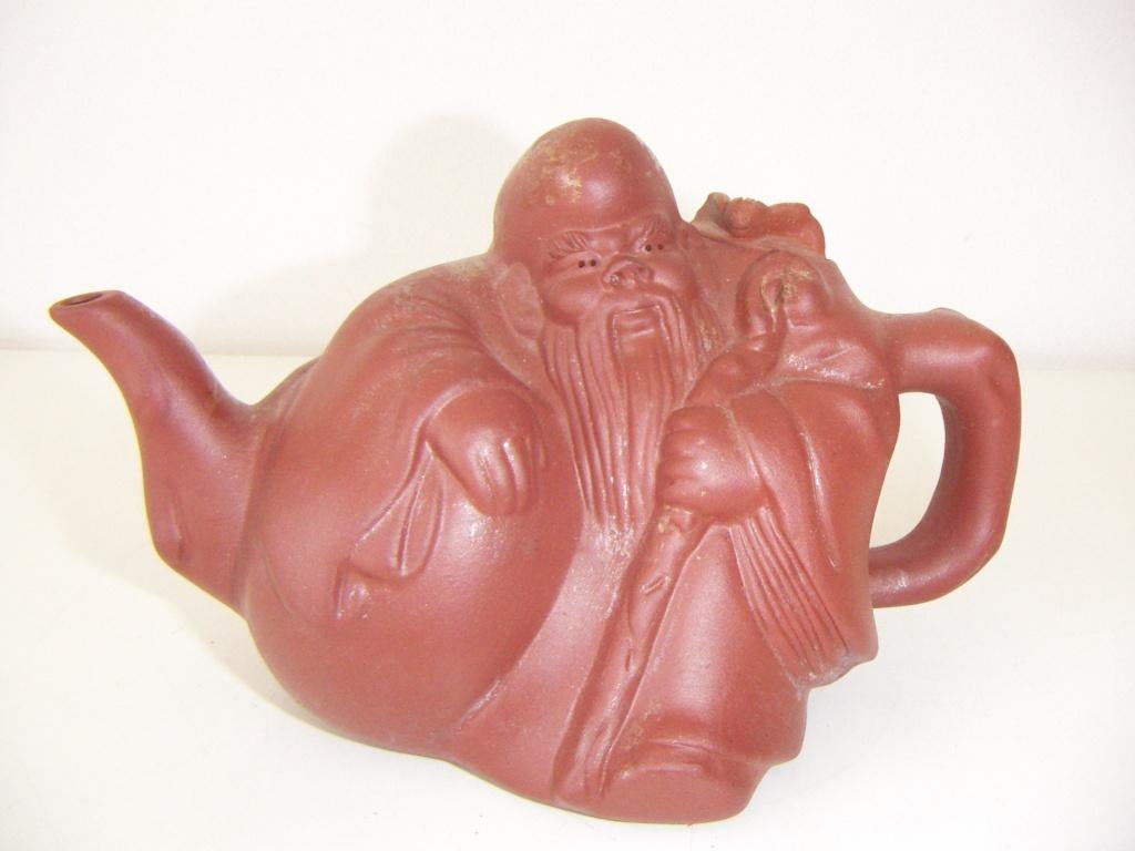 Yixing China keramiek boeddha in vorm thee-, trekpotje., Huis en Inrichting, Woonaccessoires | Boeddhabeelden, Ophalen of Verzenden