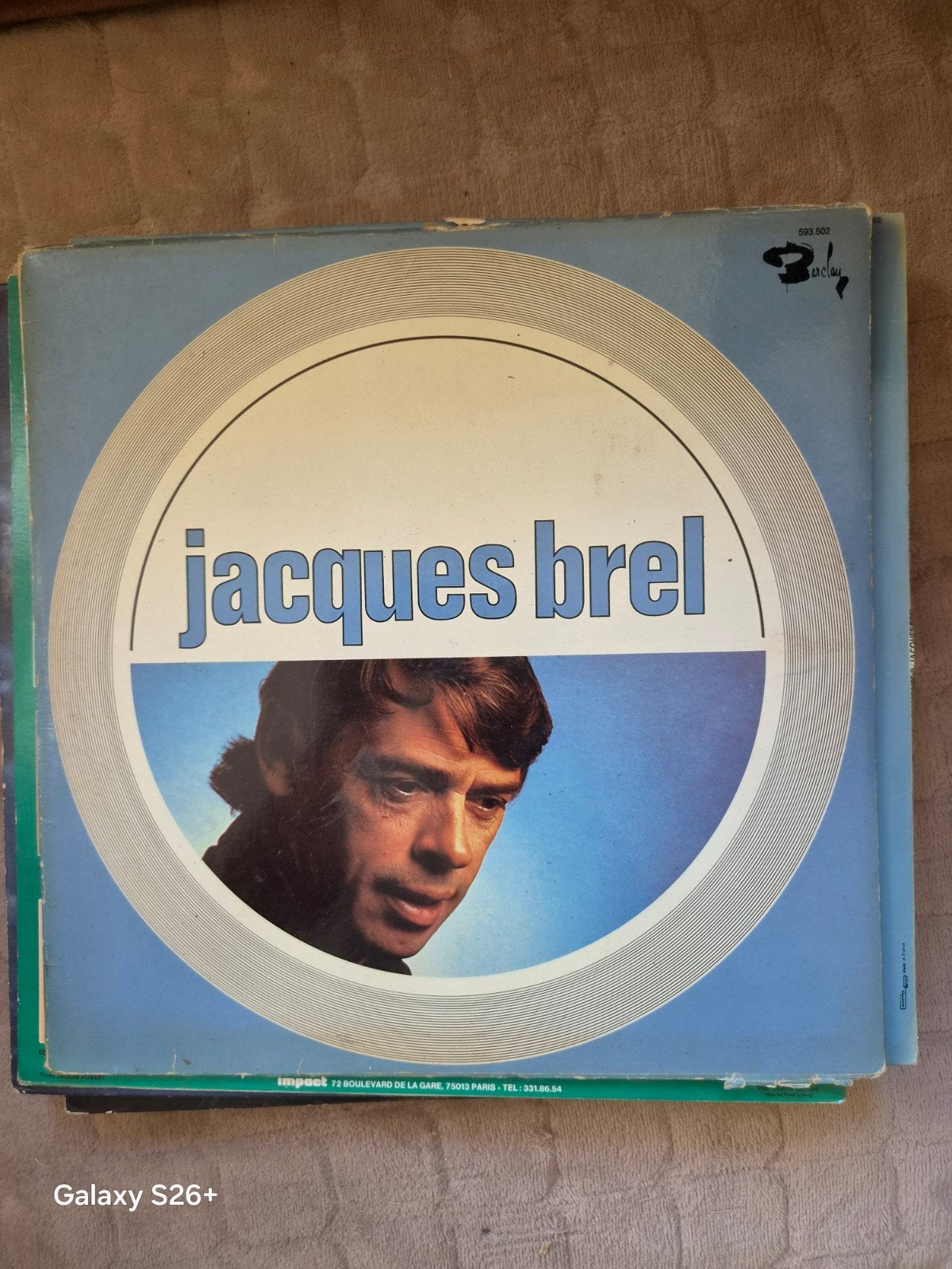Jacques Brel LP - Klassieke Franse Chansons, LP, Gebruikt, Overige genres, Ophalen of Verzenden
