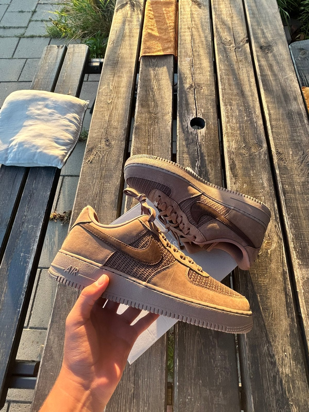 Nike Air Force 1 Low Bruin – Nieuw – Maat 44.5, Bruin, Nieuw, Ophalen of Verzenden, Sneakers of Gympen