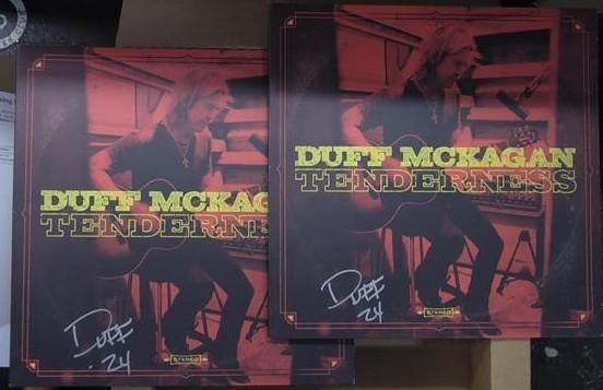 Duff McKagan Tenderness LP gesigneerd signed cover, Ophalen, Cd of Plaat, Gesigneerd