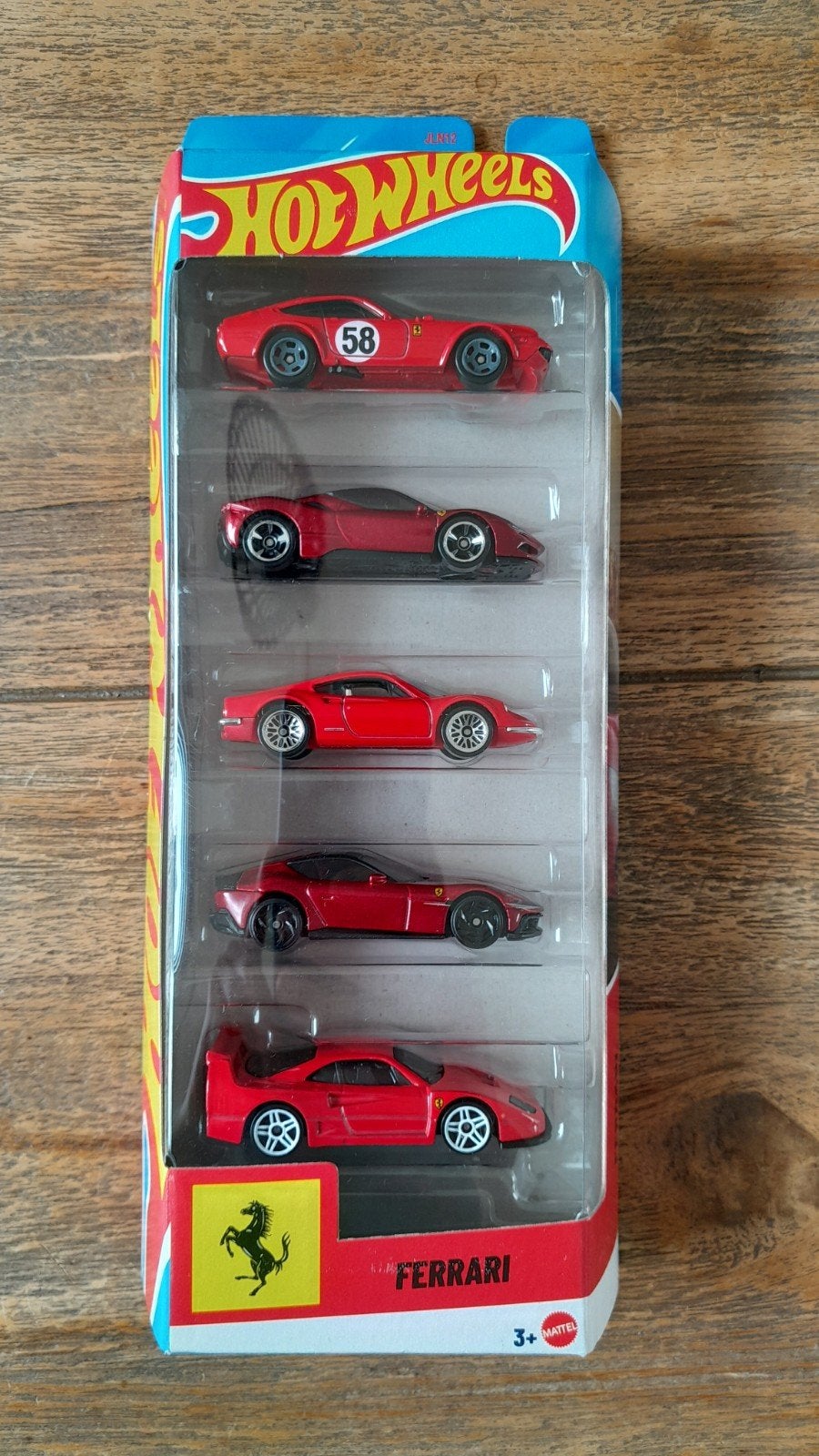 Hot Wheels Ferrari 5-pack - Nieuw in verpakking, Hobby en Vrije tijd, Modelauto's | Overige schalen, Ophalen of Verzenden, Nieuw