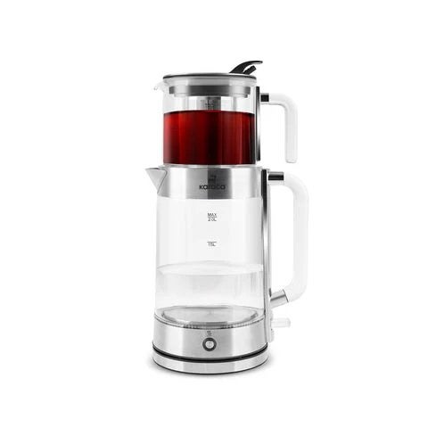 Karaca Luma Glazen Theemachine - 2.8L - Elektrische Theemake, 2 liter of meer, Verzenden, Nieuw