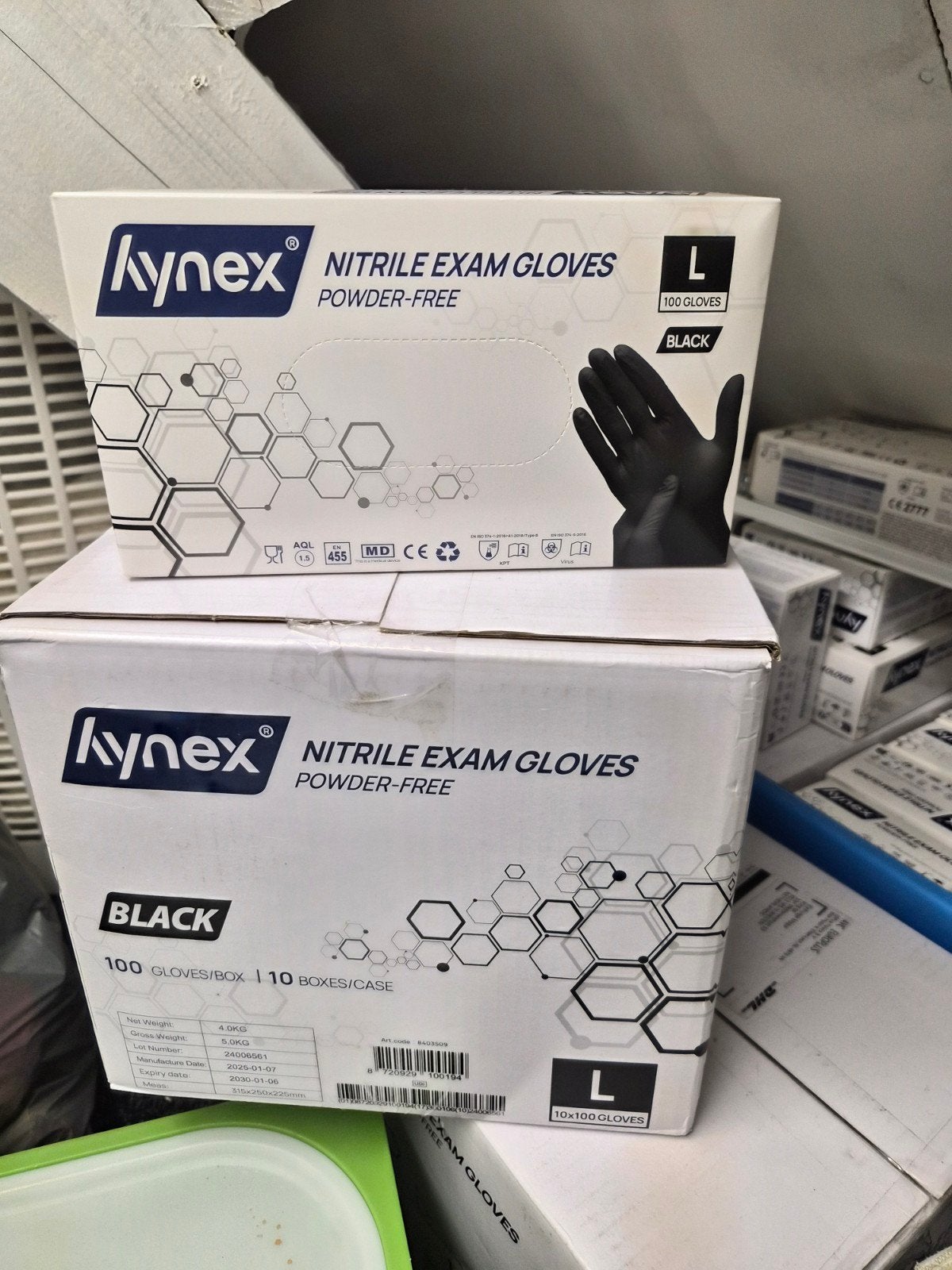 Nitril wegwerp handschoenen., Nieuw, Ophalen of Verzenden, Zwart, Overige materialen