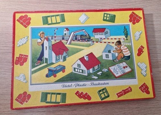 Vintage Dietel-Plastie-Baukasten Bouwdoos, Ophalen of Verzenden, Gebruikt