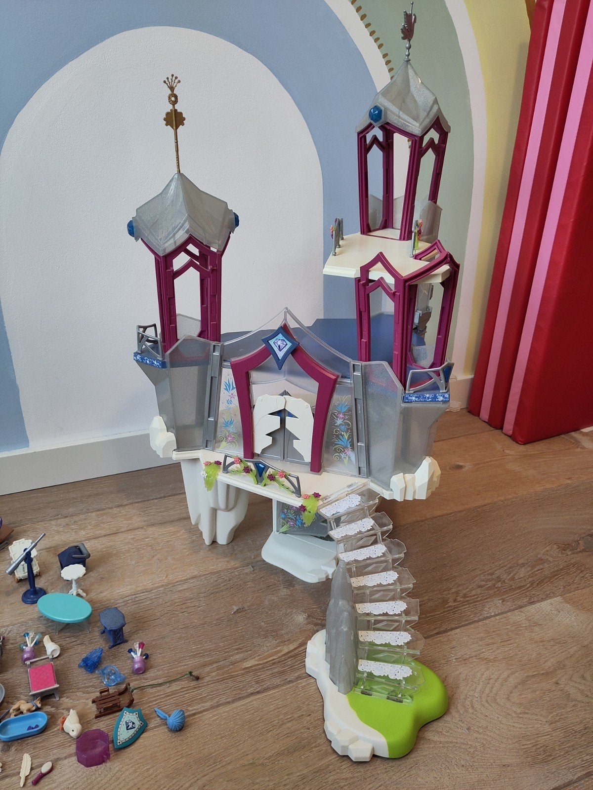 Playmobil ijs kasteel met toebehoren, Ophalen of Verzenden, Gebruikt