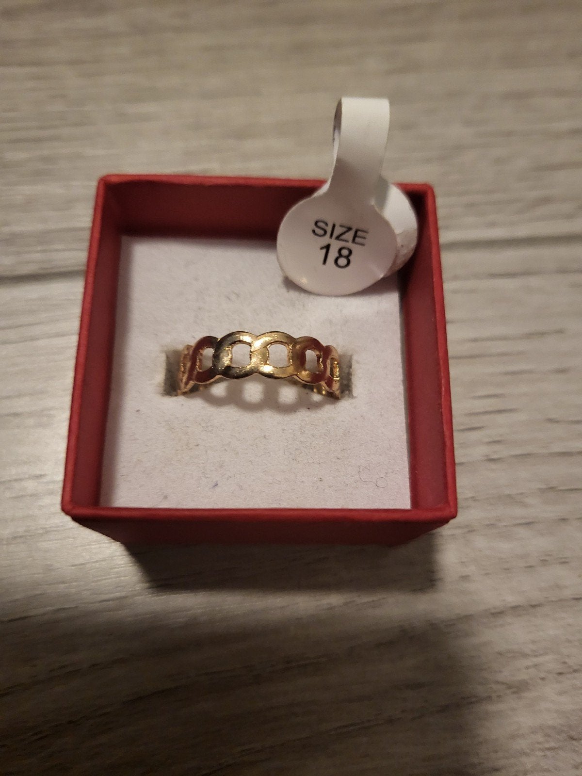 Nieuwe Gouden Ring Maat 18 - Schakeldesign, 18 tot 19, Nieuw, Ophalen of Verzenden, Dame of Heer