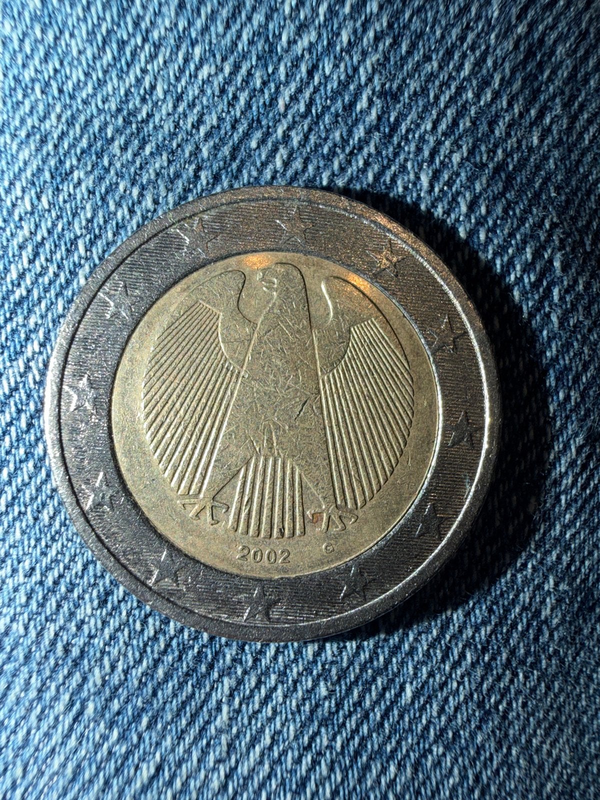 2 Euro munt Duitsland 2002 met adelaar, Postzegels en Munten, Munten | Europa | Euromunten, Ophalen of Verzenden, Duitsland, 2 euro