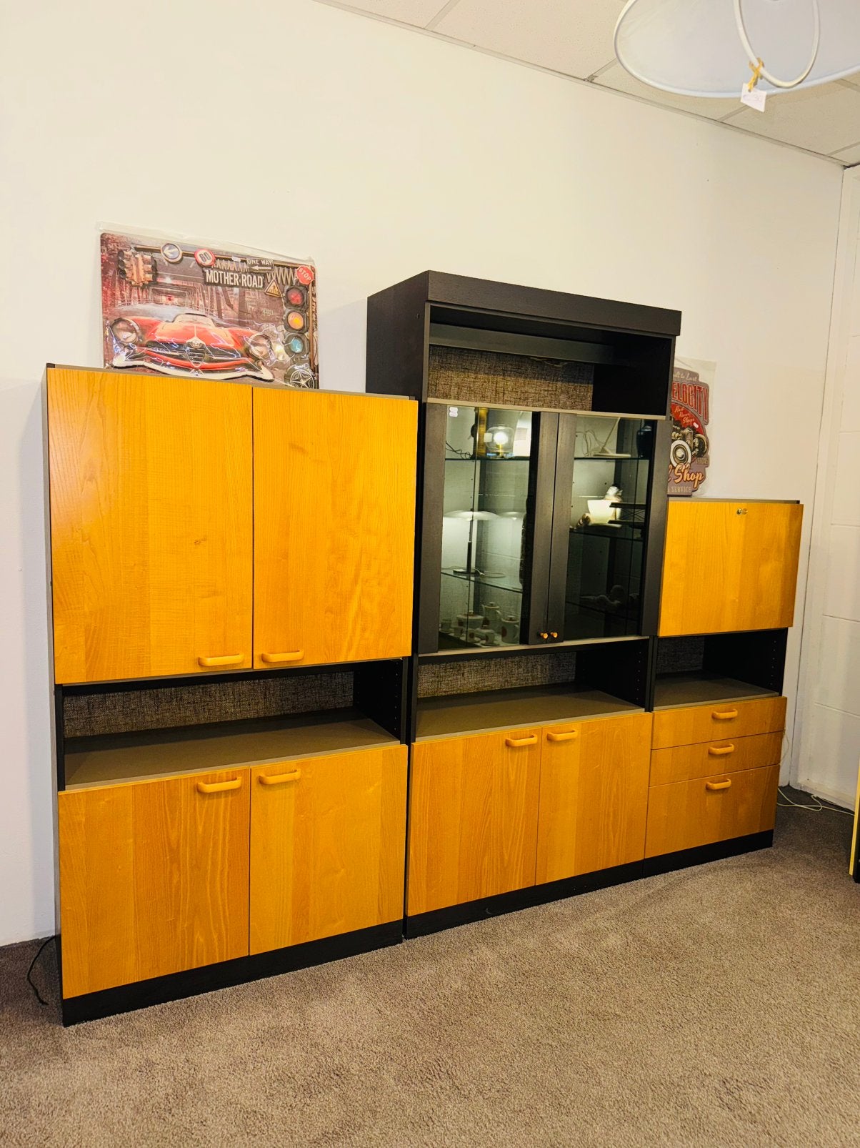 Vintage modulair wandmeubel wandkast, Huis en Inrichting, Ophalen, A, A, A