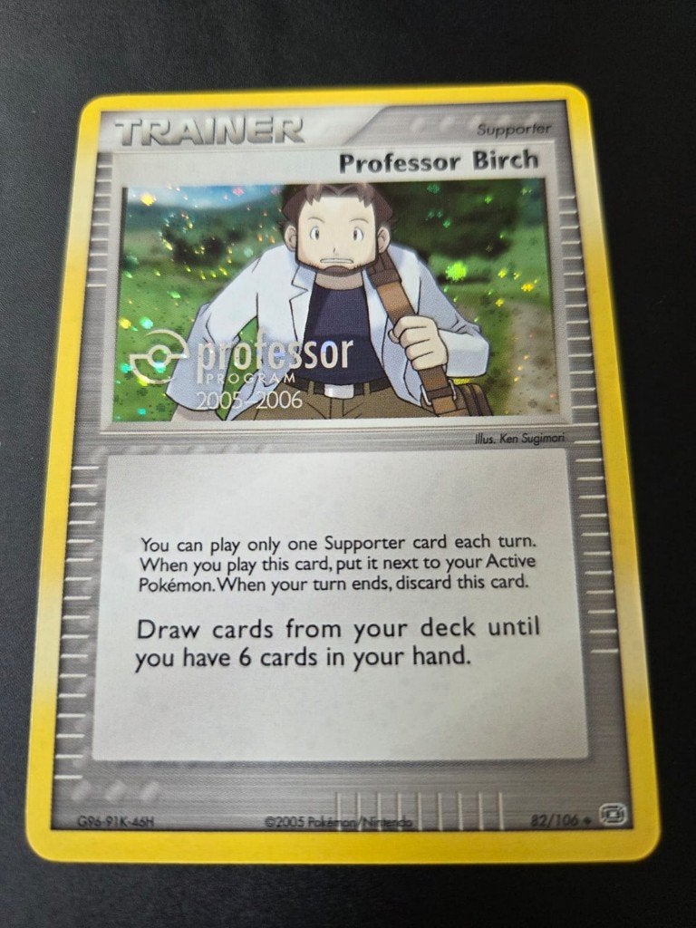 pokemon professor program 2005-2006 professor BIRCH holo, Ophalen of Verzenden, Zo goed als nieuw, Losse kaart, Foil